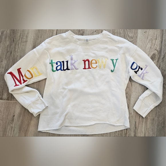 WHITE MONTAUK NEW YORK SWEATER - Picture 1 of 2